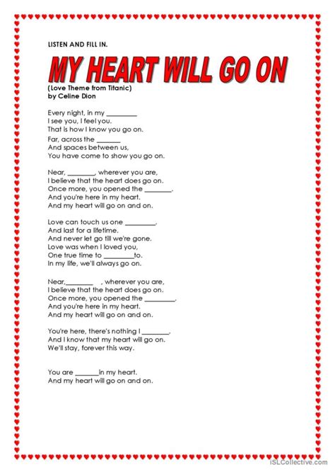 my heart will go song